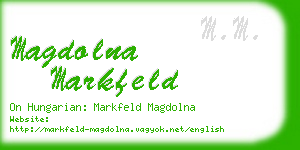 magdolna markfeld business card